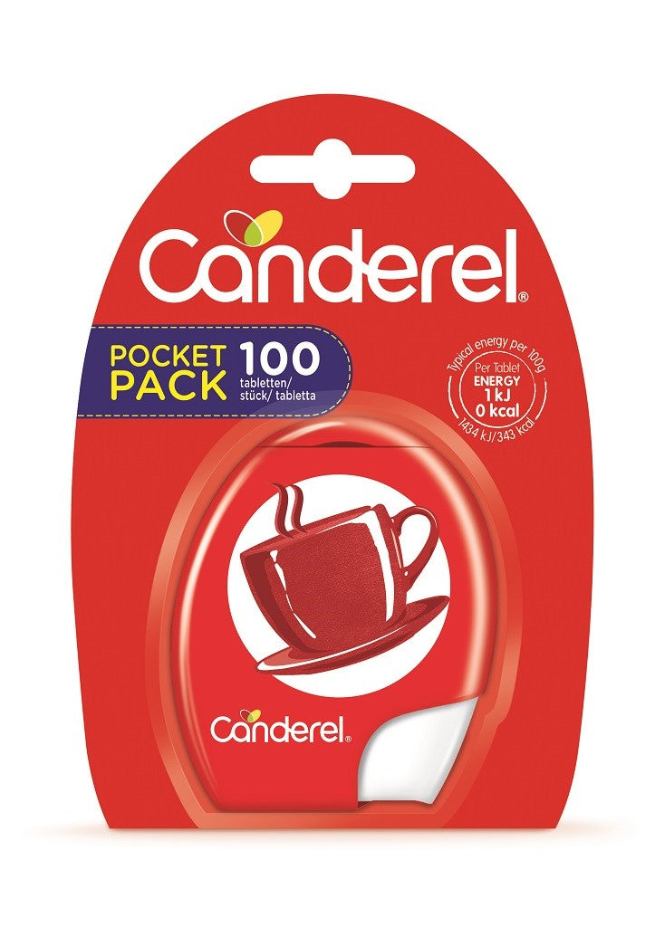 Canderel 100 Tabs im Spender Vorderseite
