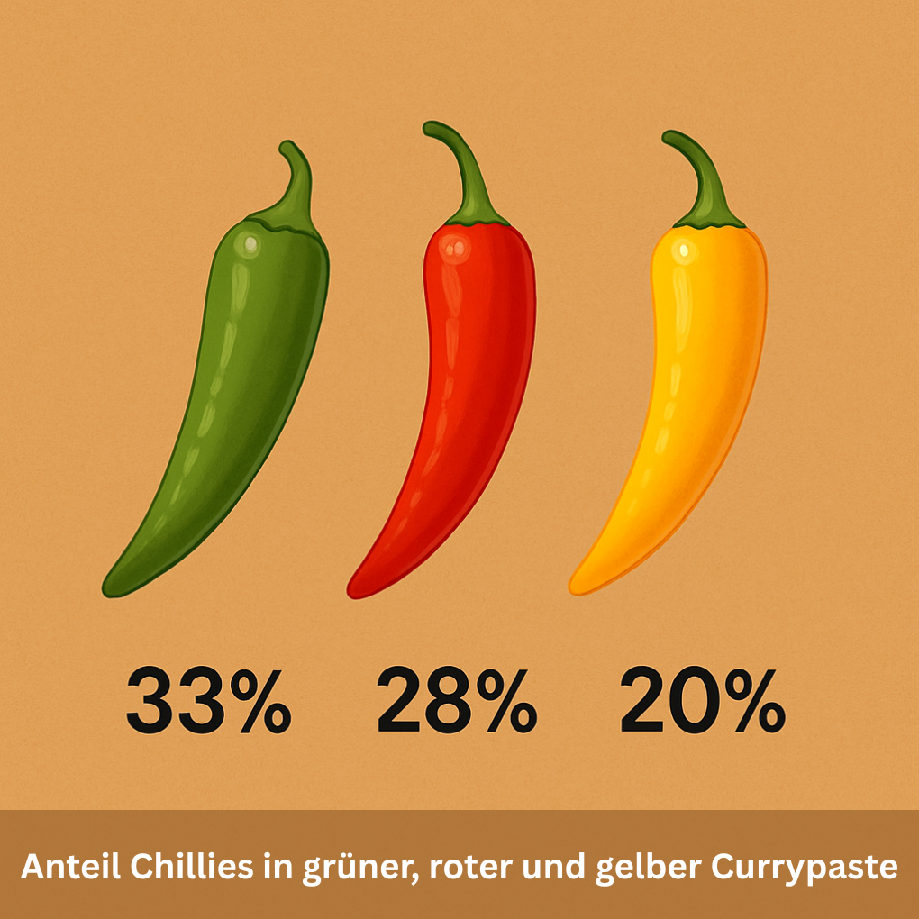 Chilli-Anteile in Currypasten