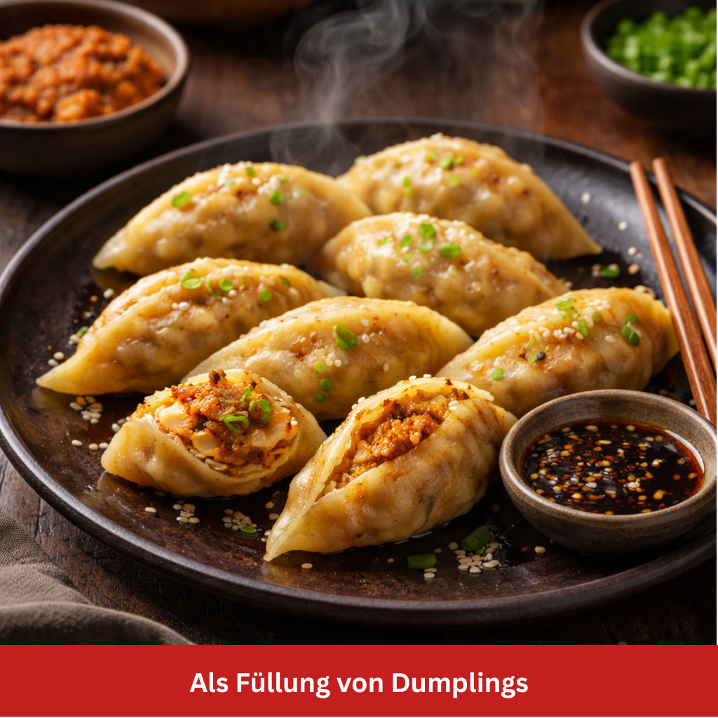 Kimchi Mandu Dumplings Stillife