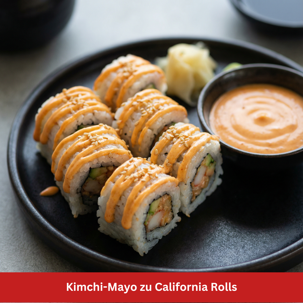 Kimchi-Mayo zu California Rolls