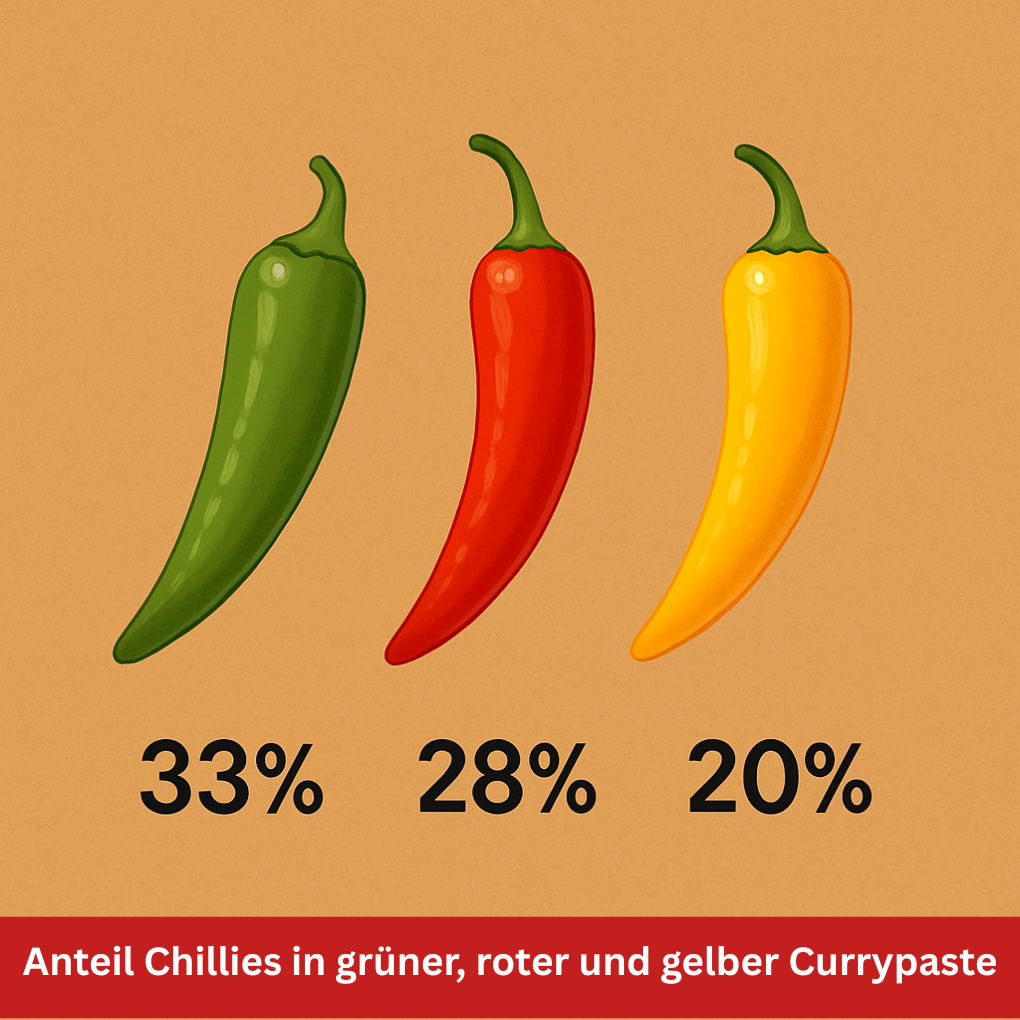 Chilli-Anteile Currypasten