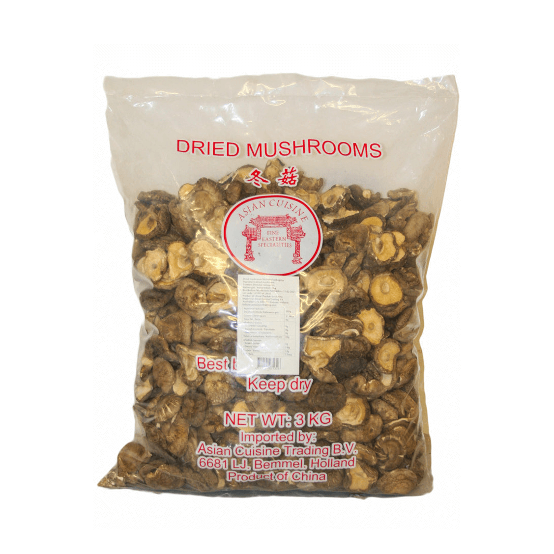 Dried shiitake mushrooms 3 kg