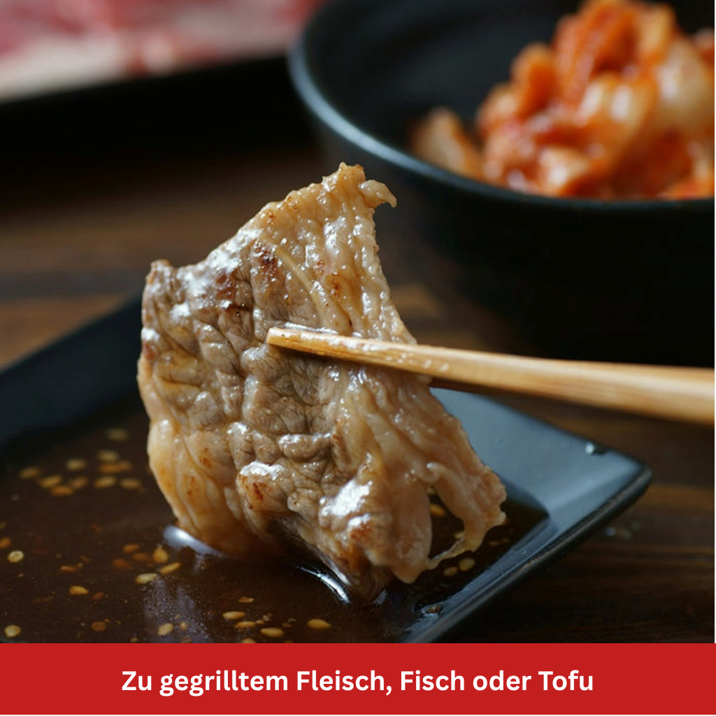 Gegrilltes Fleisch mit Yakitori-Sauce Stillife