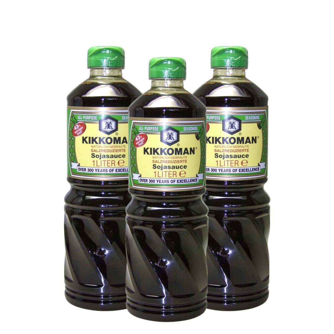 3er Pack Kikkoman Sojasauce salzreduziert 975 ml