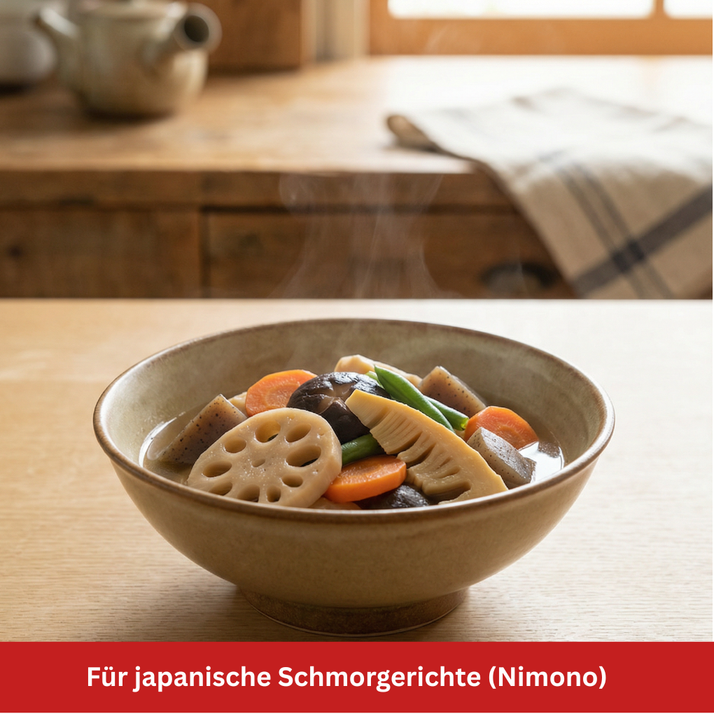 Japanisches Schmorgericht Nimono Stillife