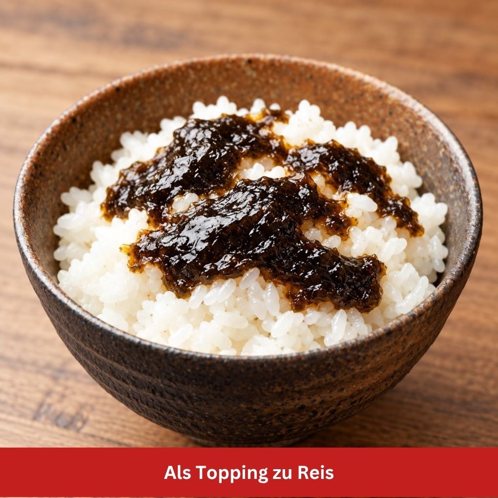 Tsukudani Algenpaste zu Reis
