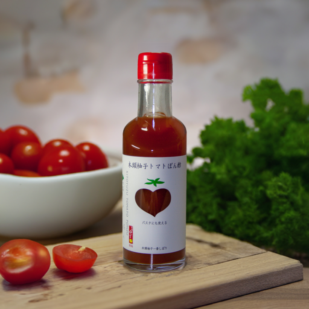 Tomaten-Ponzu mit Yuzu Stillife